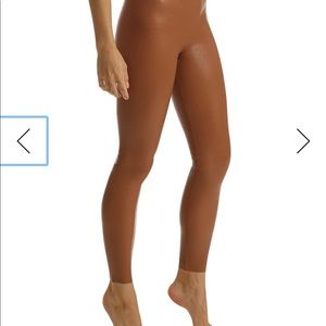 Commando classic faux leather leggings in cocoa